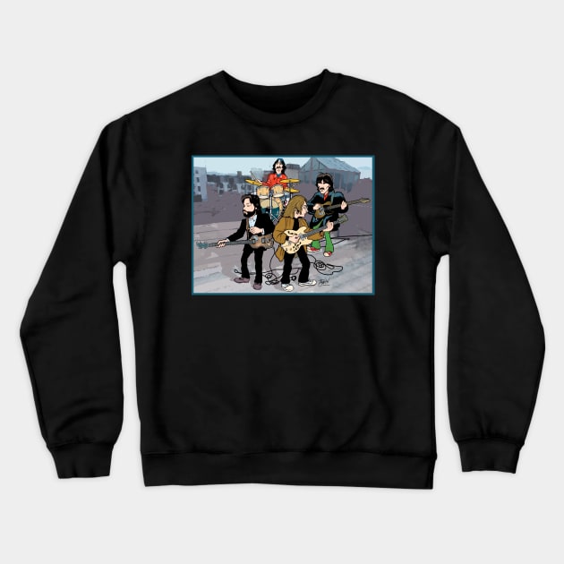 Beatles Rooftop Concert Crewneck Sweatshirt by Parisi Studios